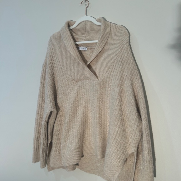 Zara - Rib Cable Knit Sweater - Picture 7 of 10